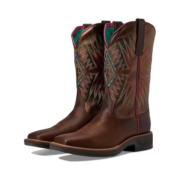 Ariat Women’s Ridgeback Western Cowboy Boot Distressed Tan/Bridle Tan | NEW/NIB! - Picture 1 of 16